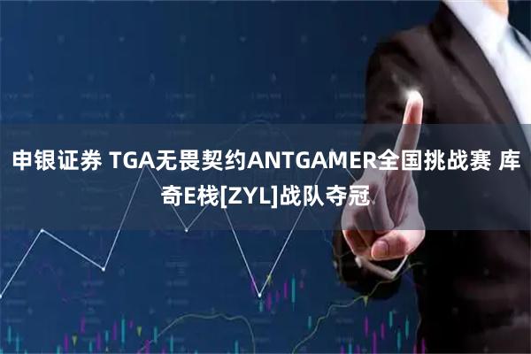 申银证券 TGA无畏契约ANTGAMER全国挑战赛 库奇E栈[ZYL]战队夺冠