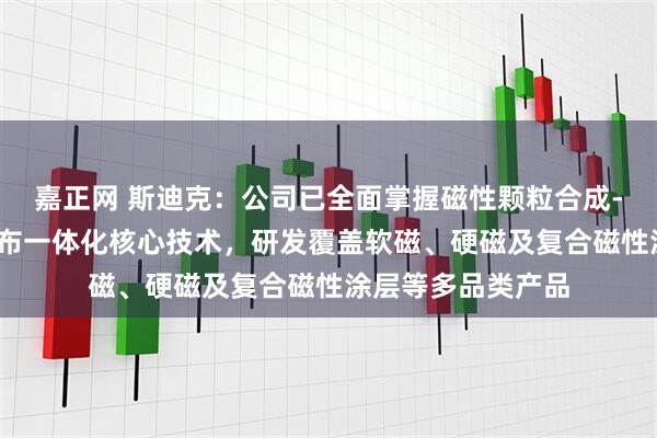 嘉正网 斯迪克：公司已全面掌握磁性颗粒合成-表面改性-精密涂布一体化核心技术，研发覆盖软磁、硬磁及复合磁性涂层等多品类产品